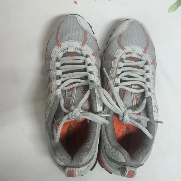 New Balance Light Gray with Orange Accents Sneakers - Picture 12 of 13